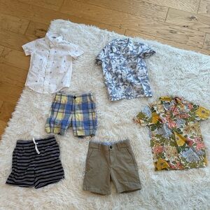 Janie and Jack BUNDLE of 6 shirts and shorts size 4T boys good condition